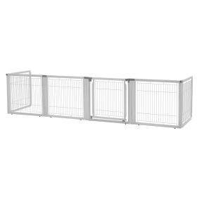 Richell Convertible Elite 6 Panel Pet Gate - Origami White