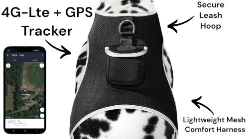 Rechargeable Pocket GPS Dog Tracking Collar Device Realtime Pet Finder Size:M