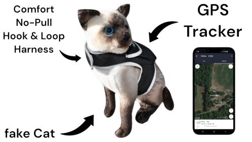 Android Compatible GSM Pet Locator Pet Tracker Cat Dog GPS Tracking System Size:M