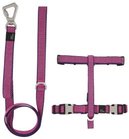 Pet Life 'Escapade' Outdoor Series 2-in-1 Convertible Dog Leash and Harness (Color: pink, size: large)